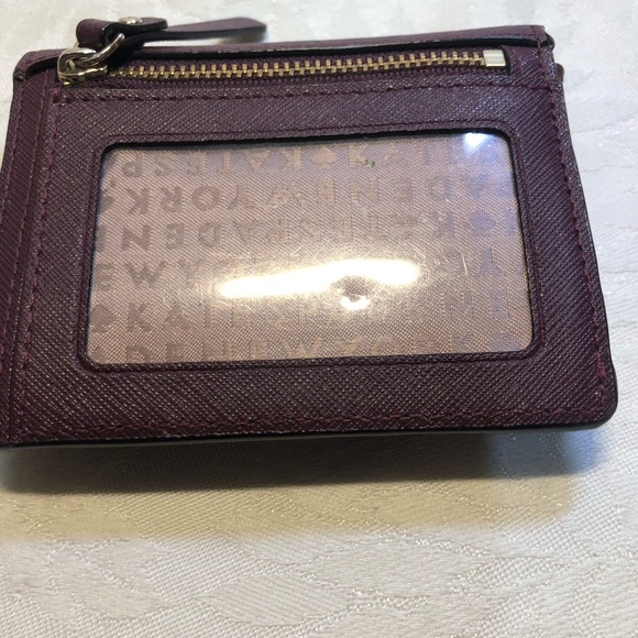 Kate Spade Petty Laurel way Mini Wallet Mulledwine - Picture 10 of 13